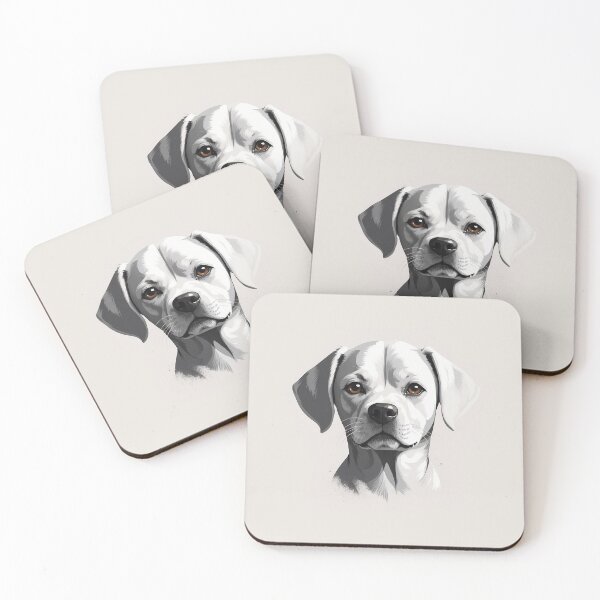 Item preview, Graceful White Dog Portrait designed and sold by Pays-des-Pixels.