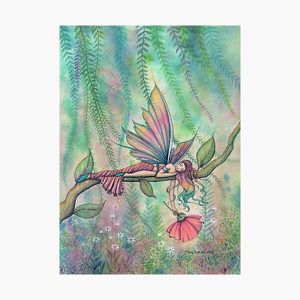 Item preview, "Resting Willow" Fairy Art by Molly Harrison designed and sold by Molly  Harrison.
