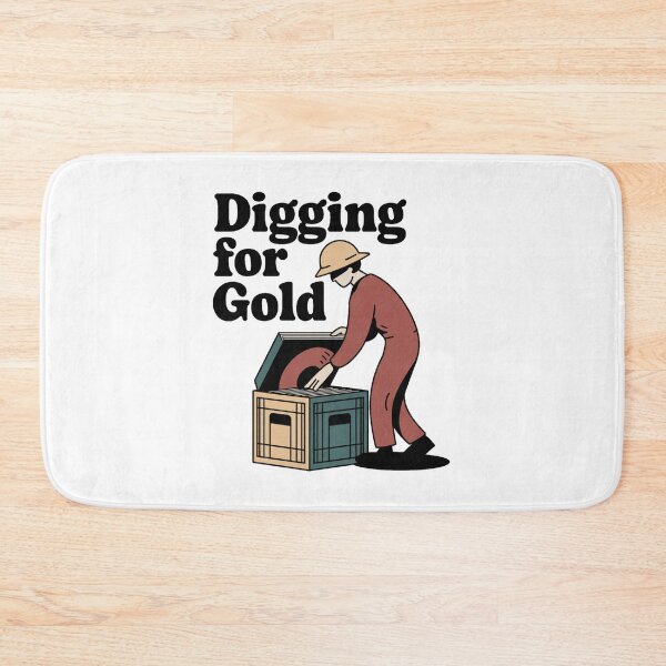 Item preview, Digging for Gold - Crate Digger Vinyl Art designed and sold by OldSchoolRetro.