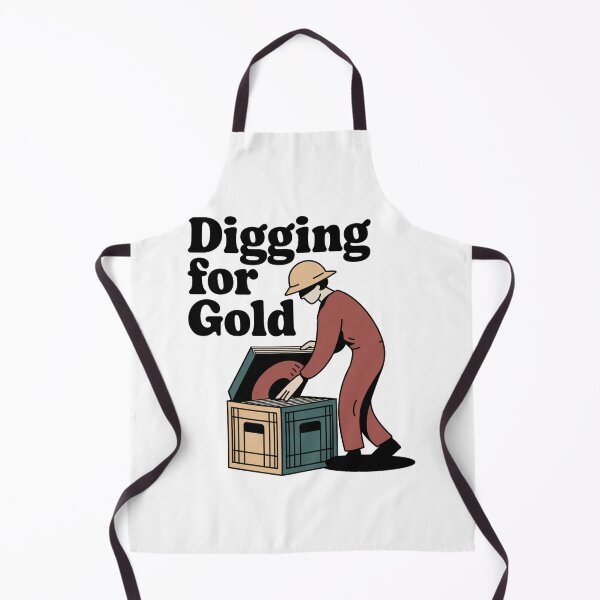 Item preview, Digging for Gold - Crate Digger Vinyl Art designed and sold by OldSchoolRetro.