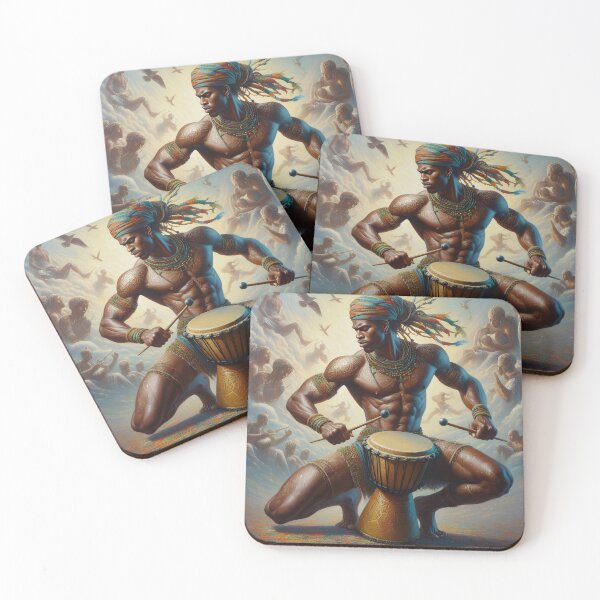 Item preview, A handsome African drummer.  designed and sold by Mchimeziri.