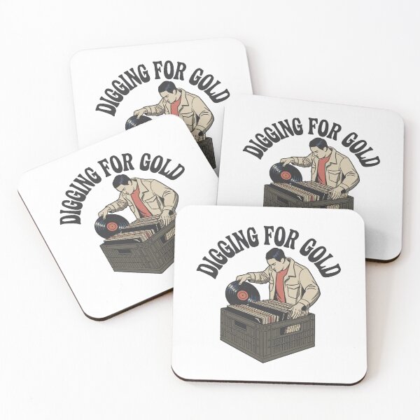 Item preview, Digging for Gold - Vinyl Hunter Design designed and sold by OldSchoolRetro.
