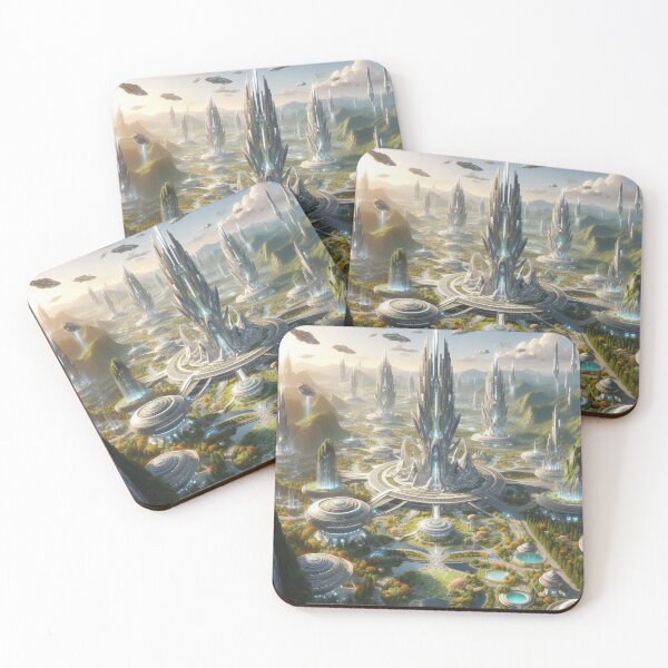 Item preview, Tower City - mythological Alien Planet designed and sold by WyckedLynn.