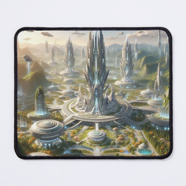 Item preview, Tower City - mythological Alien Planet designed and sold by WyckedLynn.