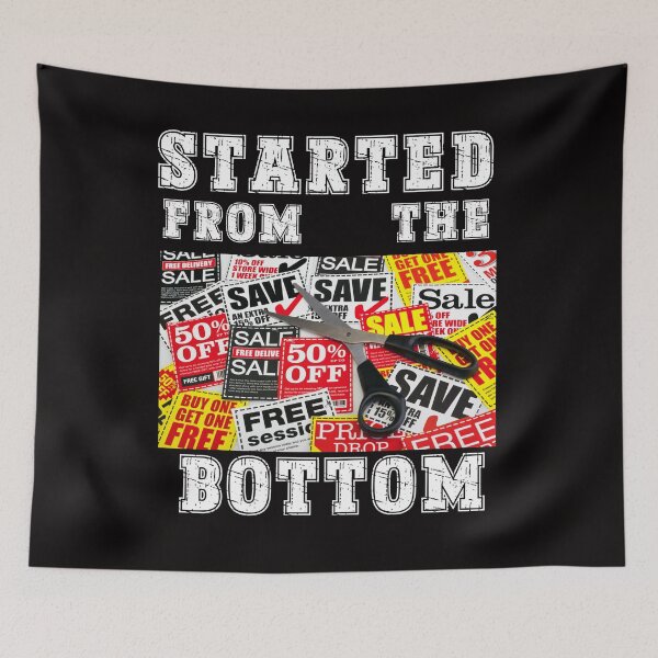 Item preview, Started from the botom Stamp Food, Save, 50%Off,  Perfect for Discount Lovers designed and sold by Printek.