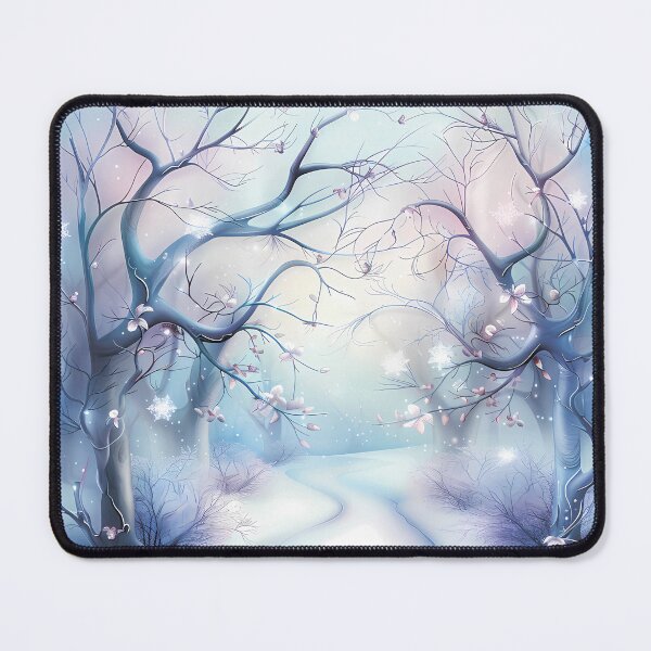 Item preview, Winter landscape. Fields and trees covered with snow. Pastel colors. designed and sold by MagelliShop.