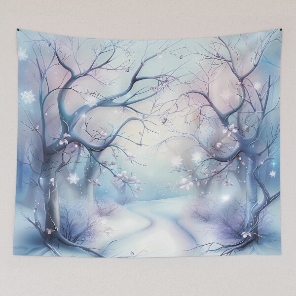 Item preview, Winter landscape. Fields and trees covered with snow. Pastel colors. designed and sold by MagelliShop.