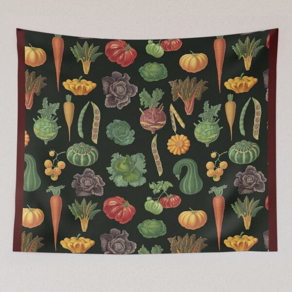 Item preview, Vintage illustration of vegetables remixed  designed and sold by Alessandro Remo Mazzoni Remotextiles.