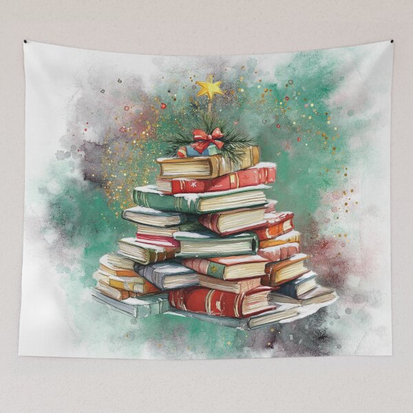 Item preview, Books stacked into a Christmas Tree designed and sold by MamaCDesigns.