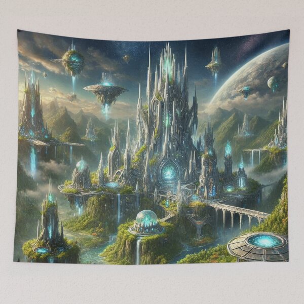 Item preview, Mythological Alien Tower City  designed and sold by WyckedLynn.