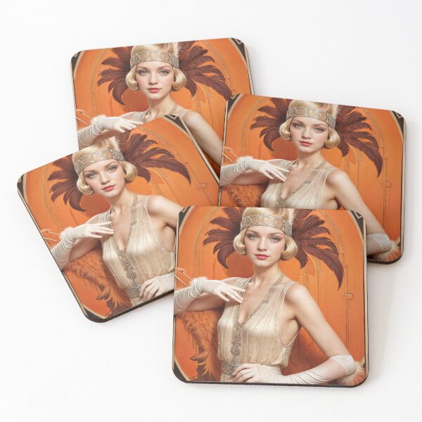 Item preview, Wall Art - Vintage Art Deco Girl #8 - Large designed and sold by ForeverPrintsOK.