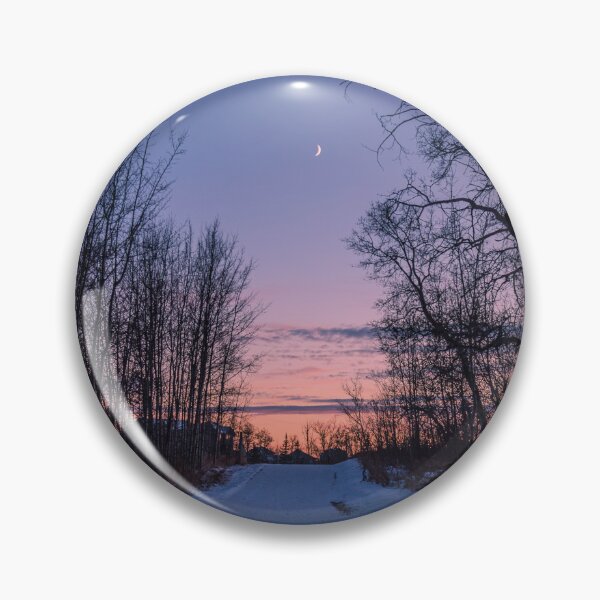 Item preview, Winter Forest Path and Crescent Moon at Sunset designed and sold by Amy Mitchell.