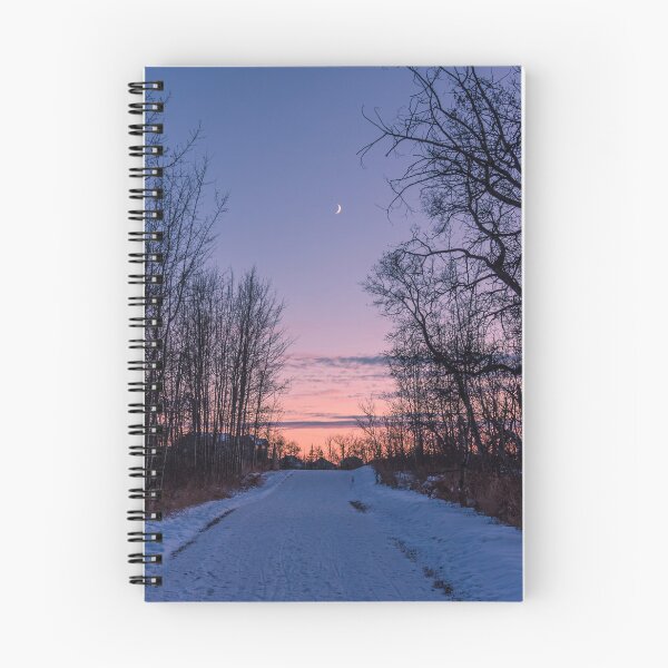 Item preview, Winter Forest Path and Crescent Moon at Sunset designed and sold by Amy Mitchell.