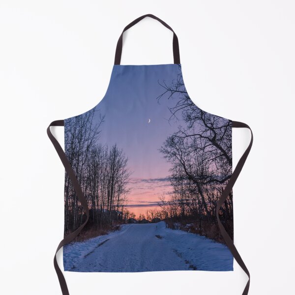 Item preview, Winter Forest Path and Crescent Moon at Sunset designed and sold by Amy Mitchell.
