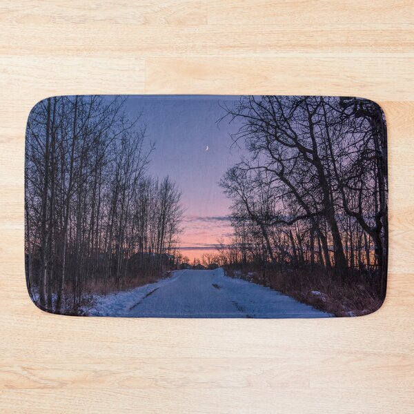 Item preview, Winter Forest Path and Crescent Moon at Sunset designed and sold by Amy Mitchell.