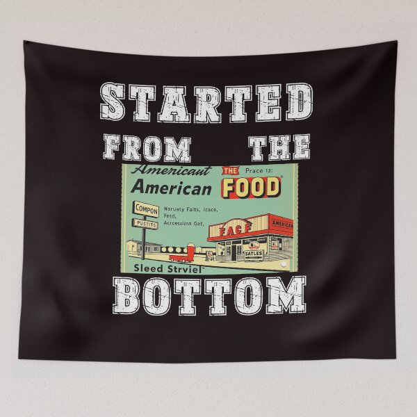 Item preview, Started from the botom Stamp Food, Save, 50%Off,  Perfect for Discount Lovers designed and sold by Printek.