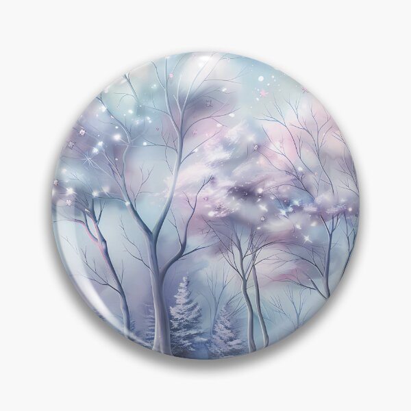 Item preview, Winter landscape. Fields and trees covered with snow. Pastel colors. designed and sold by MagelliShop.
