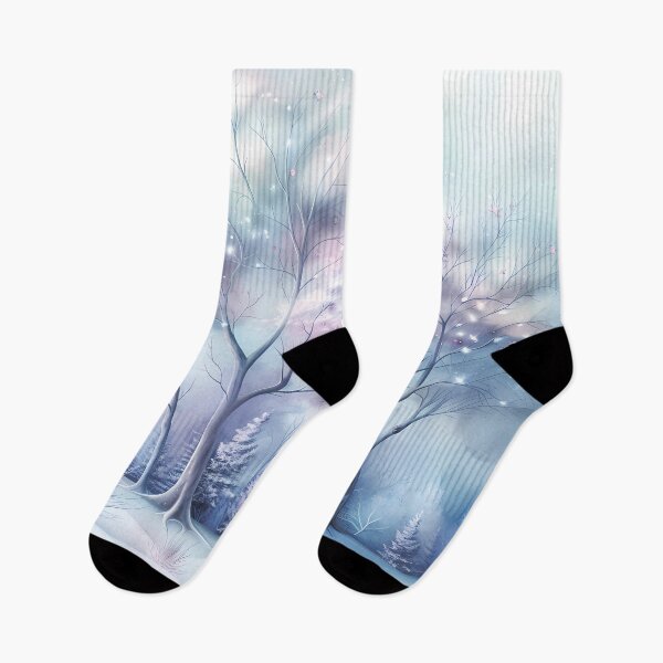 Item preview, Winter landscape. Fields and trees covered with snow. Pastel colors. designed and sold by MagelliShop.