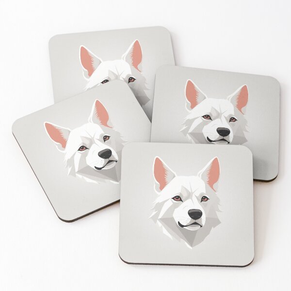 Item preview, Graceful White Shepherd Illustration designed and sold by Pays-des-Pixels.