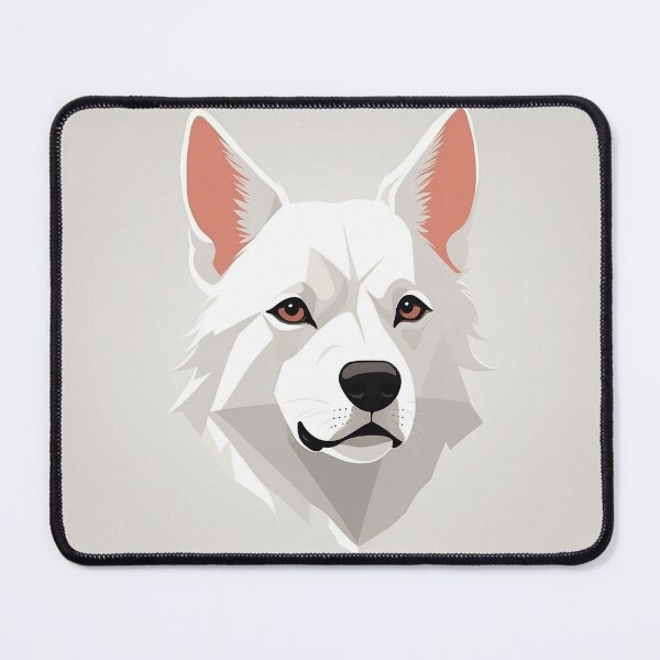 Item preview, Graceful White Shepherd Illustration designed and sold by Pays-des-Pixels.