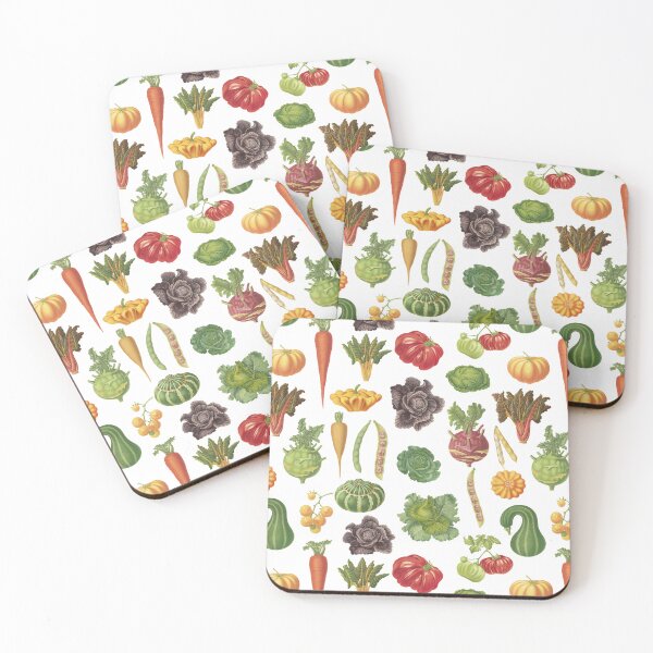 Item preview, Copy of Vintage illustration of vegetables remixed white designed and sold by Alessandro Remo Mazzoni Remotextiles.