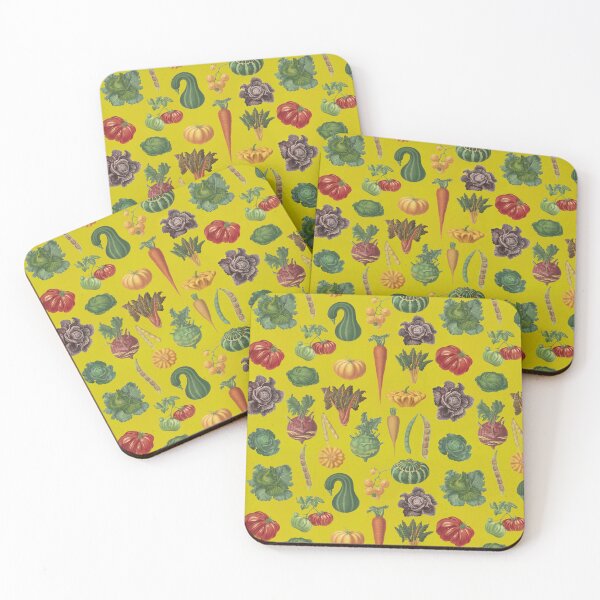 Item preview, Vintage illustration of vegetables remixed yellow designed and sold by Alessandro Remo Mazzoni Remotextiles.