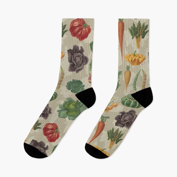 Item preview,  Vintage illustration of vegetables remixed beige designed and sold by Alessandro Remo Mazzoni Remotextiles.
