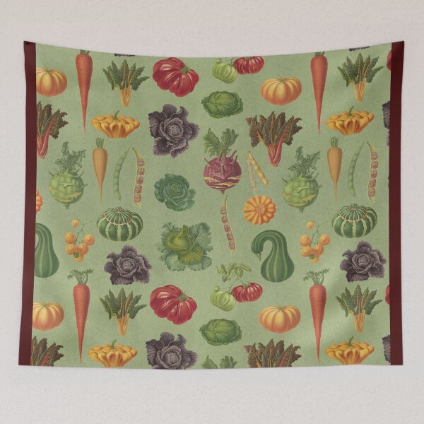 Item preview, Copy of Vintage illustration of vegetables remixed  designed and sold by Alessandro Remo Mazzoni Remotextiles.
