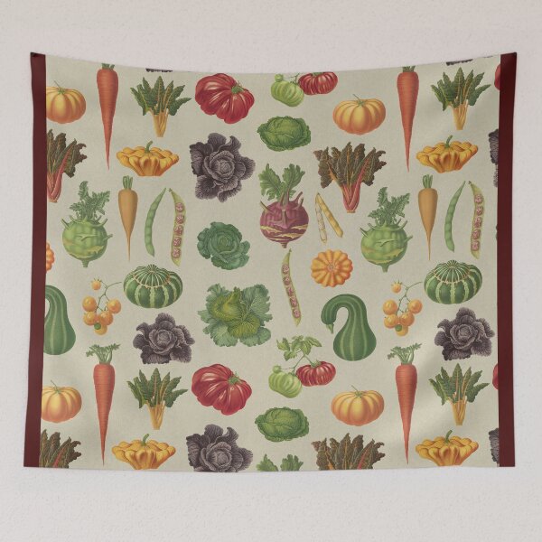 Item preview, Vintage illustration of vegetables remixed  designed and sold by Alessandro Remo Mazzoni Remotextiles.
