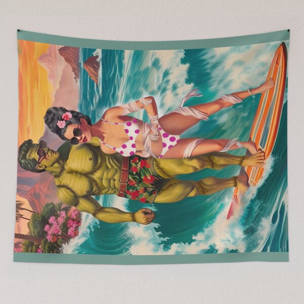 Item preview, Surfing Bride and Frankensteins Monster  designed and sold by MatrixTattoo.