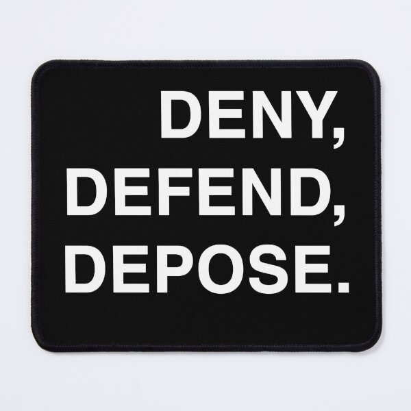 Item preview, DENY, DEFEND, DEPOSE. Classic Bold All-Caps Graphic White Text  designed and sold by brehto.