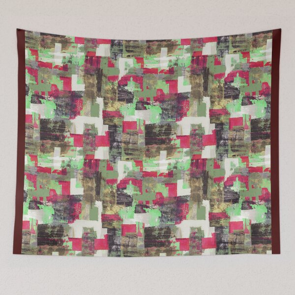 Item preview, Painting abstract  magenta green designed and sold by Alessandro Remo Mazzoni Remotextiles.