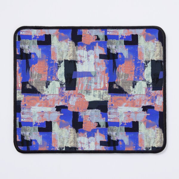 Item preview, Painting abstract blue purple pink black designed and sold by Alessandro Remo Mazzoni Remotextiles.