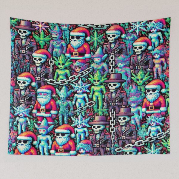 Item preview, Turbo Brainstorming Creatures with Punk Santa Chains and Xmas Spirits – Perfect Holiday Gift designed and sold by Imaginarium of Chaos falcon88 .