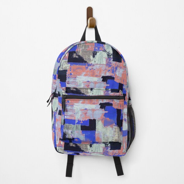 Item preview, Painting abstract blue purple pink black designed and sold by Alessandro Remo Mazzoni Remotextiles.