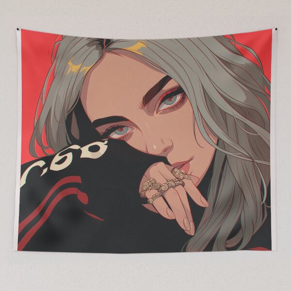 Item preview, Billie's hair inspired avatar designed and sold by Nowshin Tasnim.