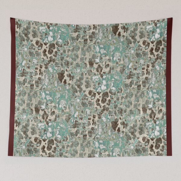 Item preview, Copy of rustic painted animalier yellow green  blue designed and sold by Alessandro Remo Mazzoni Remotextiles.