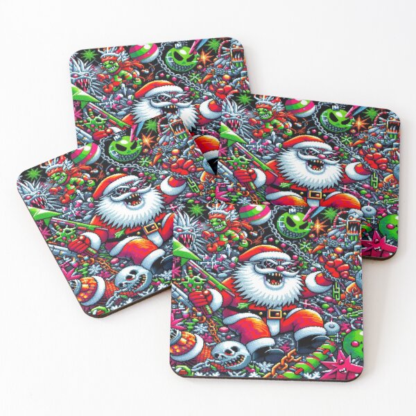 Item preview, Punk Santas, Grass-Hat Xmas Spirits, and Turbo Creatures – Perfect Holiday Gift designed and sold by Imaginarium of Chaos falcon88 .