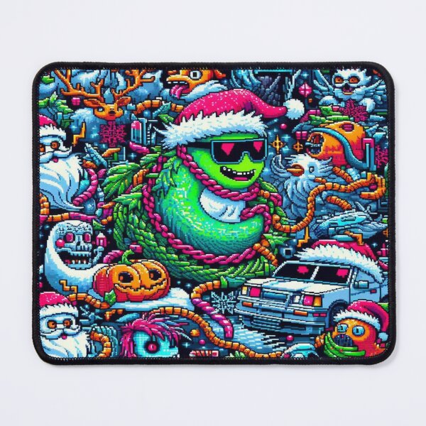 Item preview, Chains, Shadowy Spirits, and Punk Santa Clauses in 8-Bit Fusion – Perfect Holiday Gift designed and sold by Imaginarium of Chaos falcon88 .