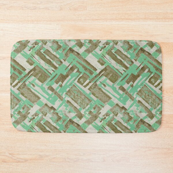 Item preview, Wood block geometric mint green designed and sold by Alessandro Remo Mazzoni Remotextiles.