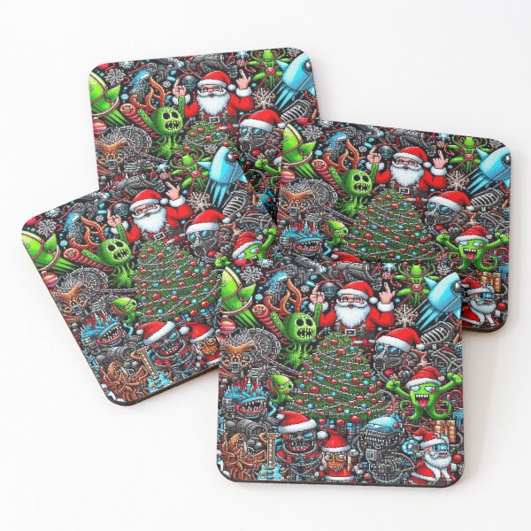 Item preview, Turbo Freezy Creatures with Shadow Xmas Spirits in Fancy Grass Hats – Perfect Holiday Gift designed and sold by Imaginarium of Chaos falcon88 .