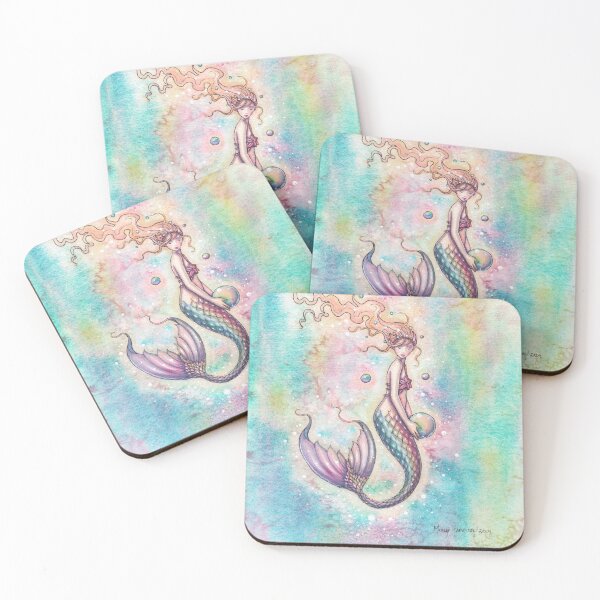 Item preview, Rainbow Mermaid Watercolor Fantasy Art by Molly Harrison designed and sold by Molly  Harrison.