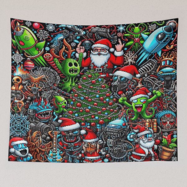 Item preview, Turbo Freezy Creatures with Shadow Xmas Spirits in Fancy Grass Hats – Perfect Holiday Gift designed and sold by Imaginarium of Chaos falcon88 .