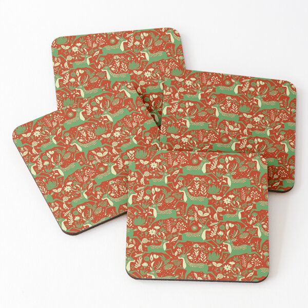 Item preview, Deer Season - Cream - Dark Red - Green  designed and sold by Fezzyboo.
