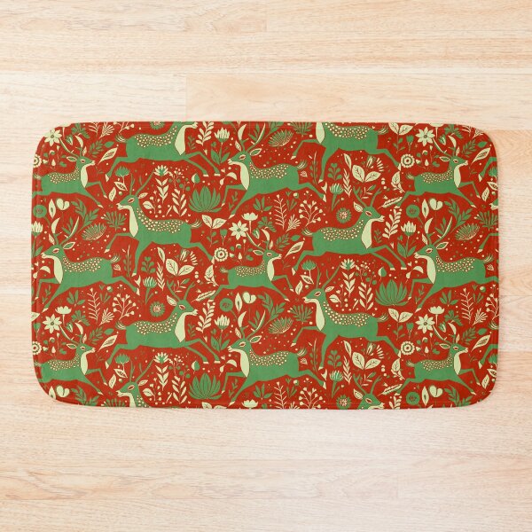 Item preview, Deer Season - Cream - Dark Red - Green  designed and sold by Fezzyboo.