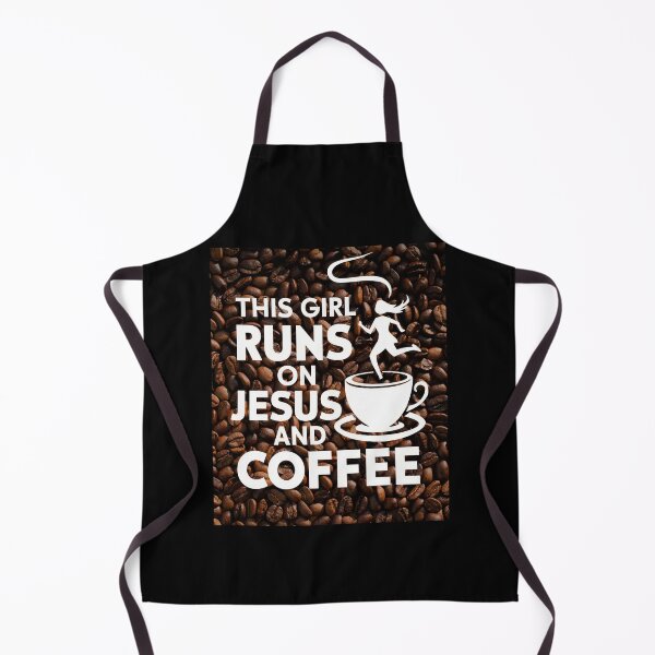 Item preview, This Girl Runs On Jesus And Coffee designed and sold by InsanseCreation.