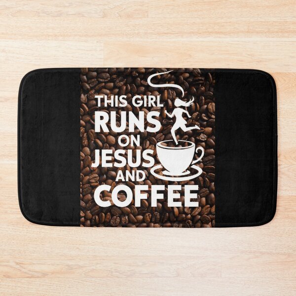 Item preview, This Girl Runs On Jesus And Coffee designed and sold by InsanseCreation.