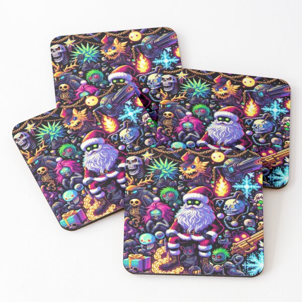 Item preview, 8-Bit Xmas Spirits in Grass Hats and Turbo Freezy Creatures – Perfect Holiday Gift designed and sold by Imaginarium of Chaos falcon88 .