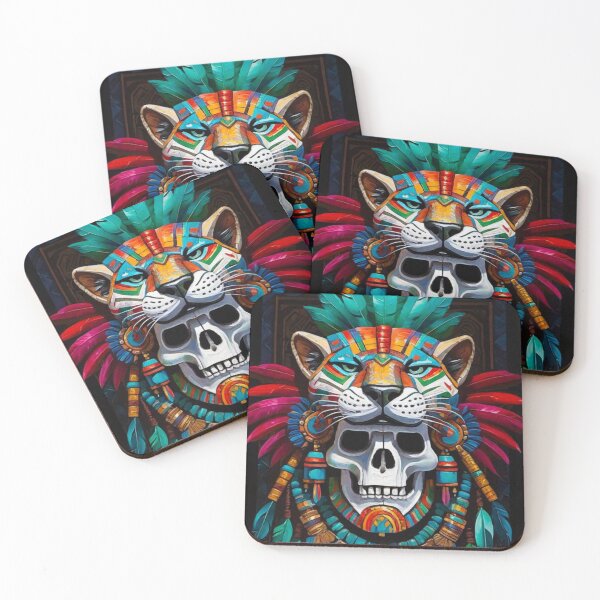 Item preview, Aztec Skull Panther Headress designed and sold by MatrixTattoo.