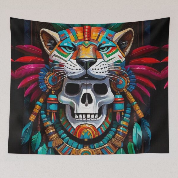 Item preview, Aztec Skull Panther Headress designed and sold by MatrixTattoo.